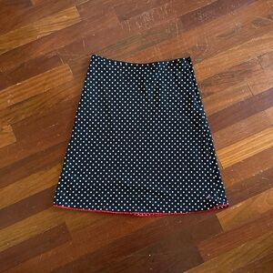 Tommy Hilfiger Navy Polka Dot A-Line Skirt